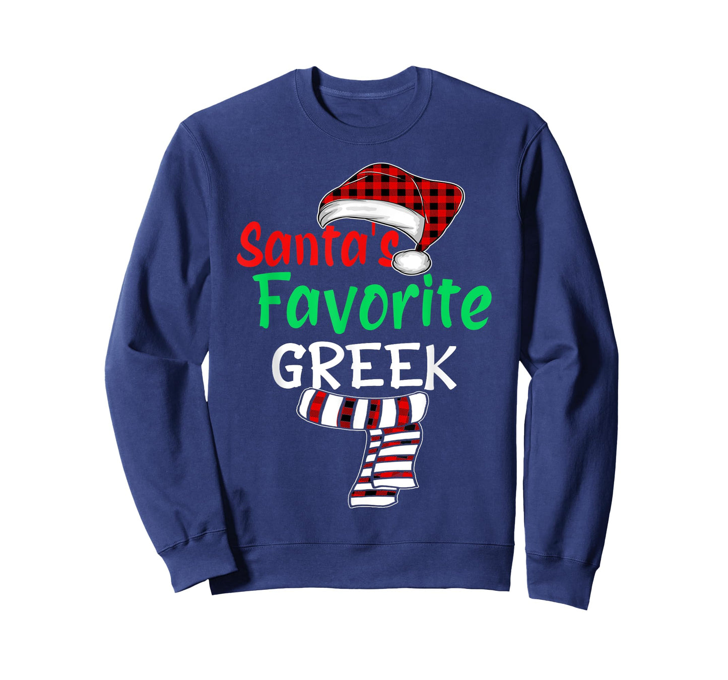 Christmas Pajamas Santa Claus Shirt, Santa's Favorite Greek T-Shirt