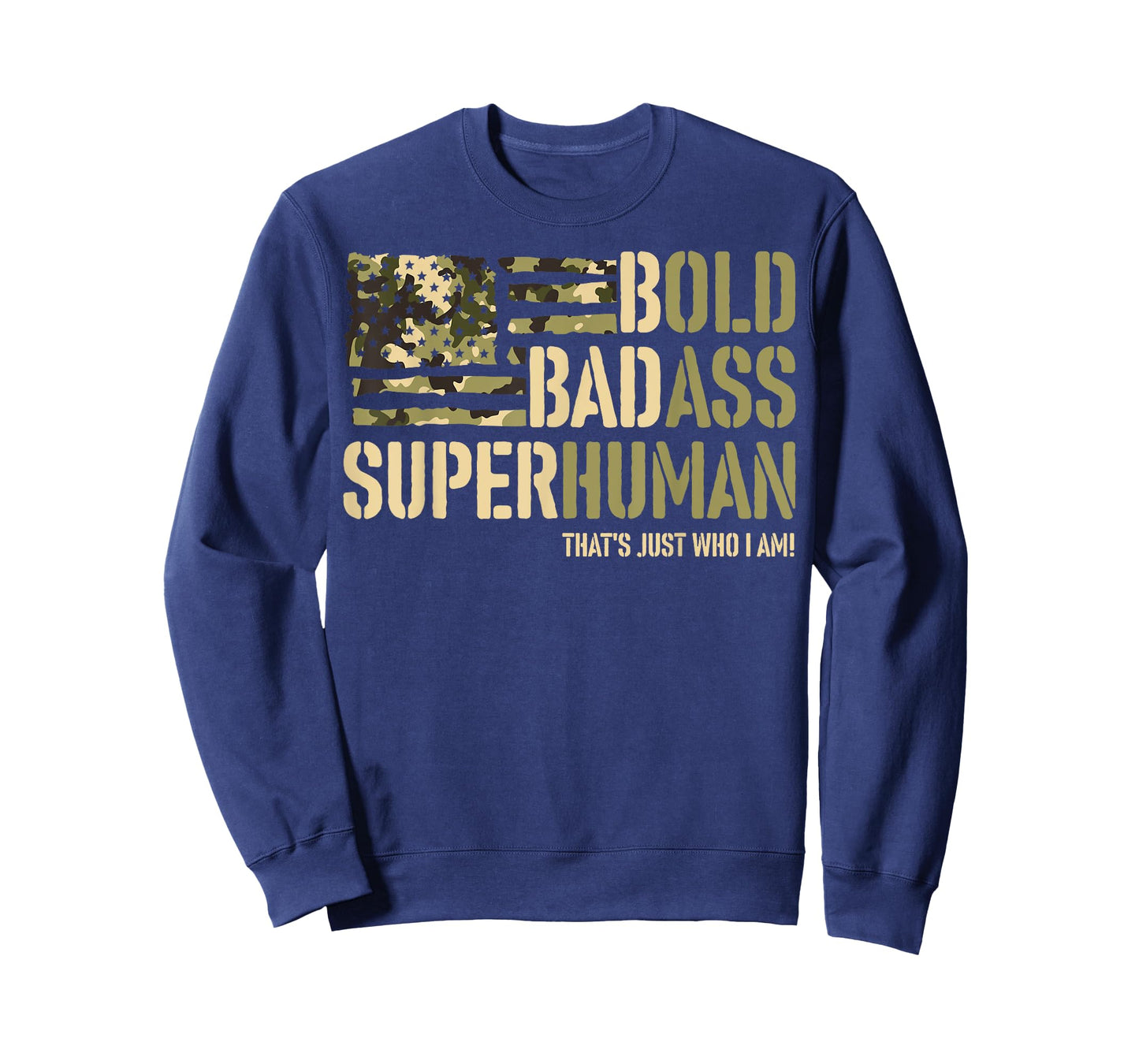 Men Camouflage Military Old Ass Man Bold Badass Superhuman T-Shirt