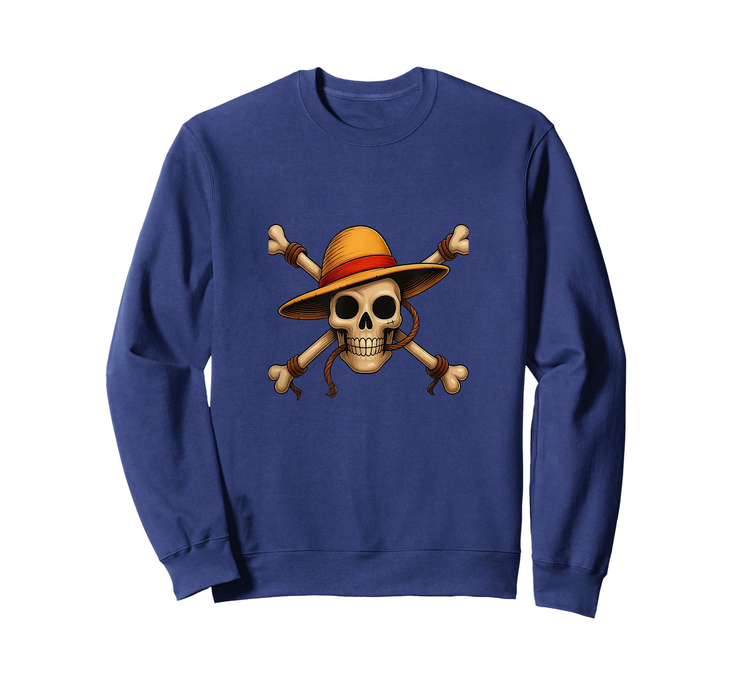 Straw Hat Anime Pirate / Monkey Skull T-Shirt