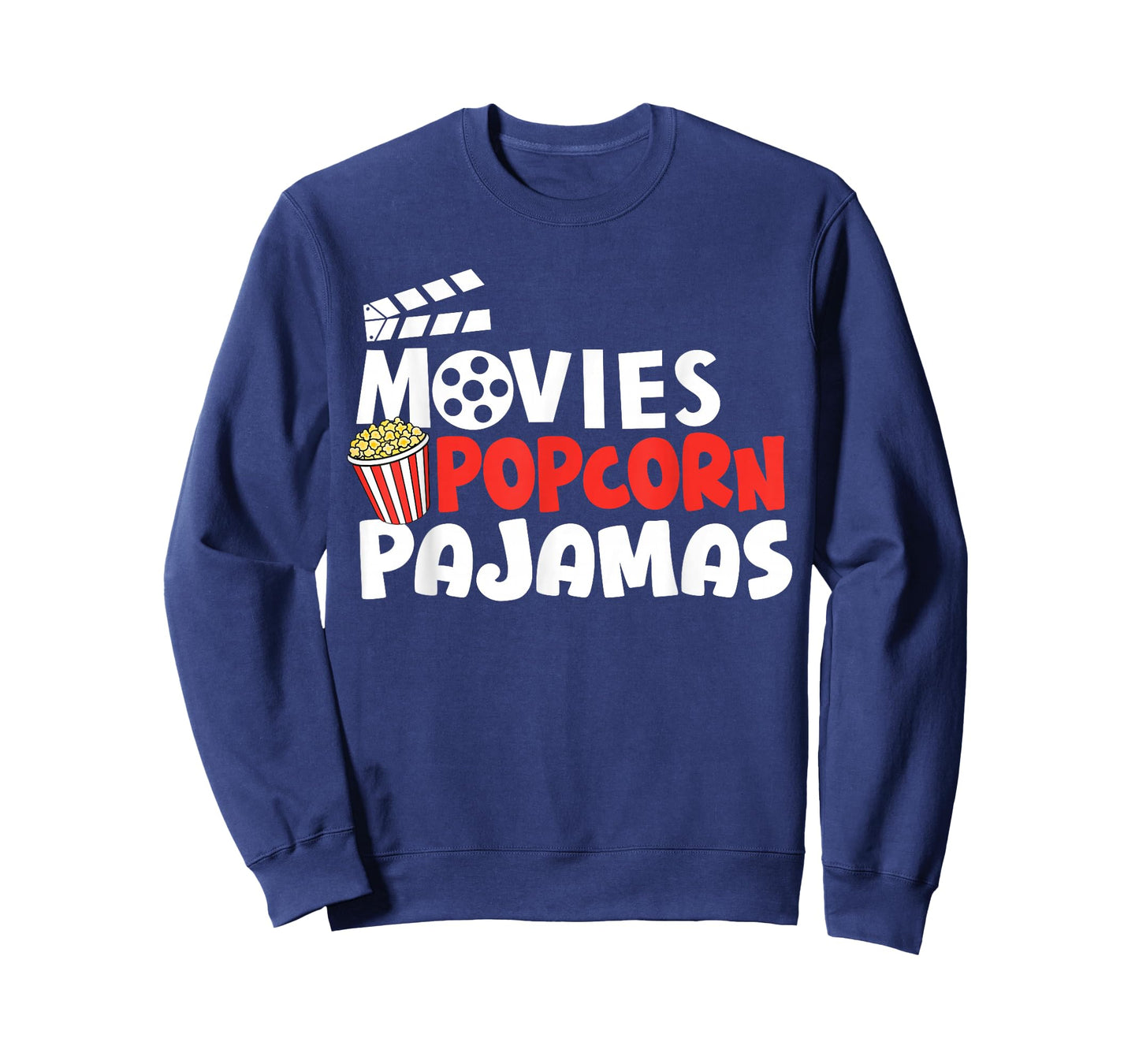 Movies Popcorn And Pajamas Popcorn Movie Night T-Shirt