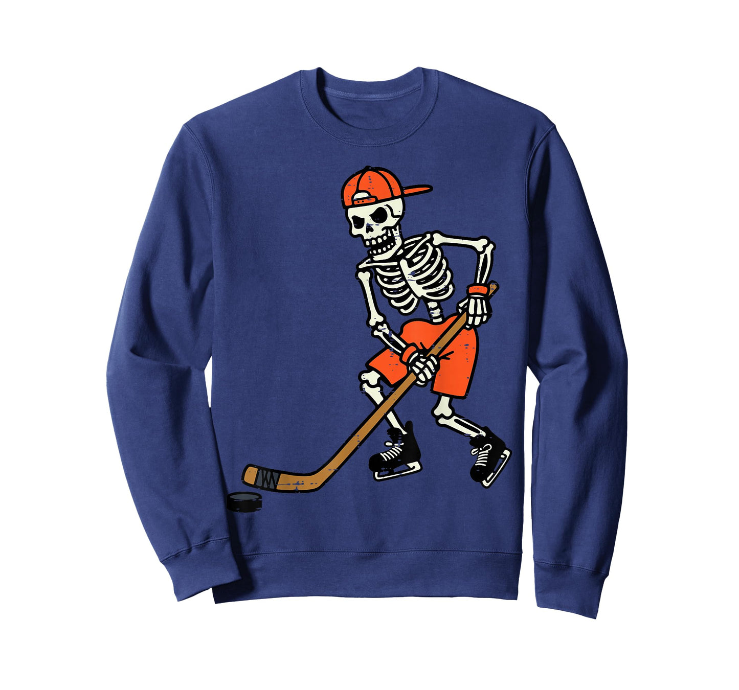 Halloween Skeleton Ice Hockey Costume Men Boys Kids Teens T-Shirt
