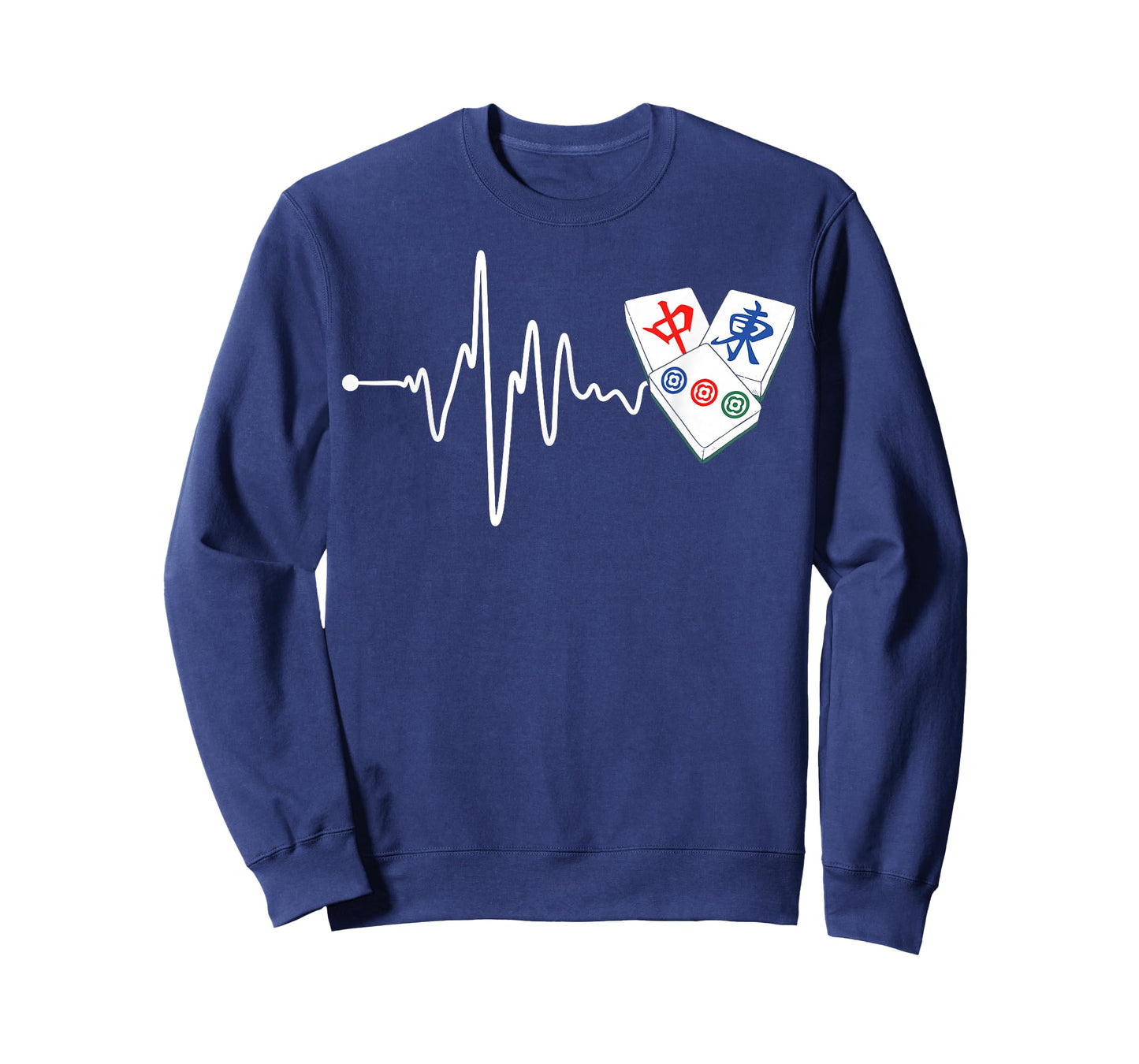Heartbeat Mahjong Player Tile Game Lover Men Women T-Shirt
