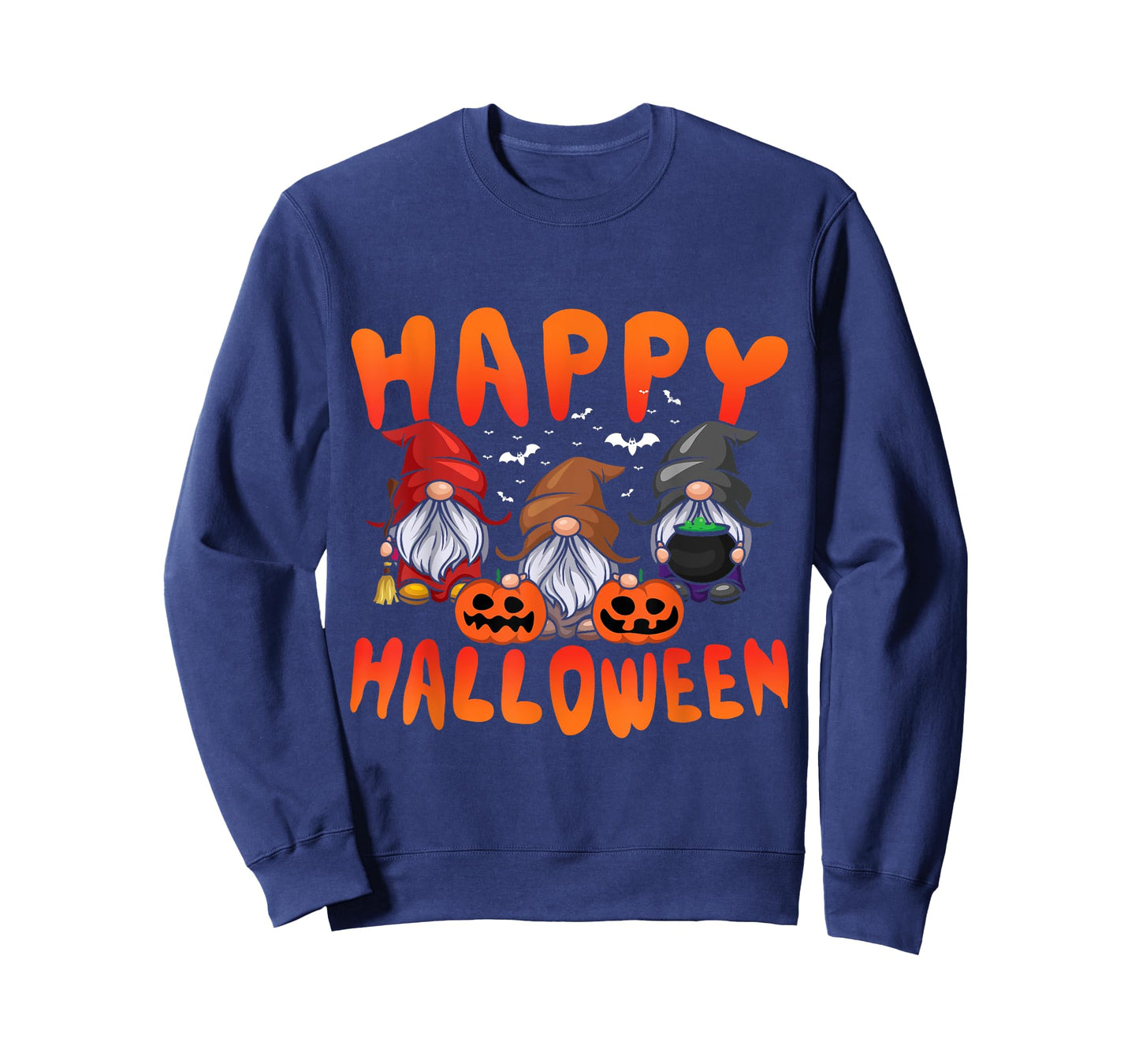 Gnomes Halloween Greeting Holiday Pumpkin Creepy Halloween T-Shirt
