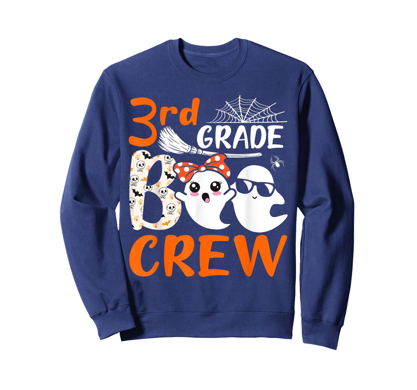 3rd Grade Boo Crew Teachers Students Ghost Halloween T-Shirt for Men Women Kids
