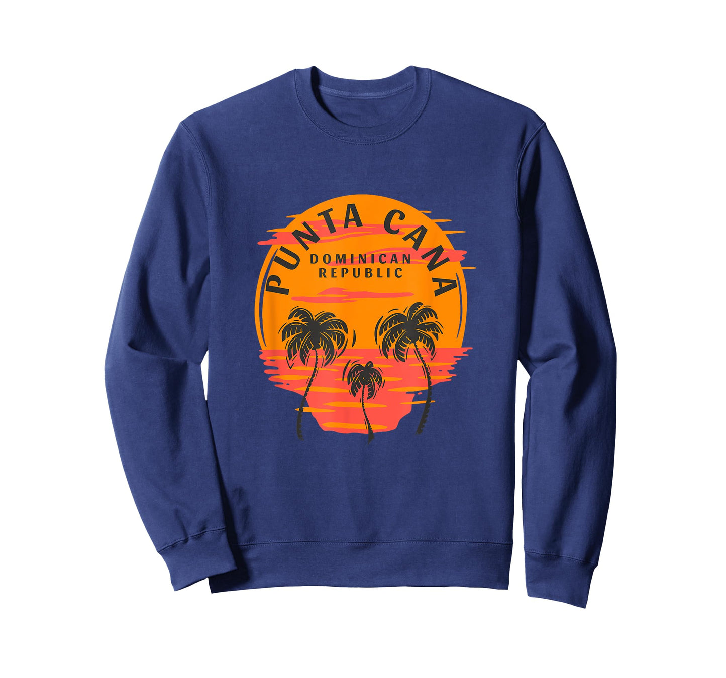 Retro Punta Cana Dominican Republic Palm Trees Sunset Skull T-Shirt