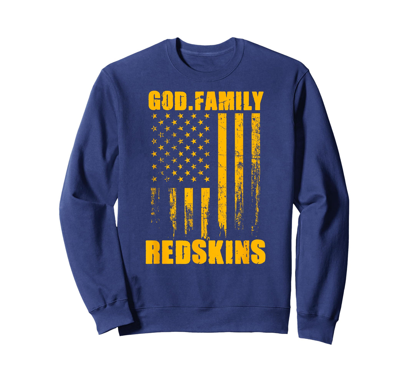 Indian Creek Redskins God. Family. Vintage USA Flag T-Shirt