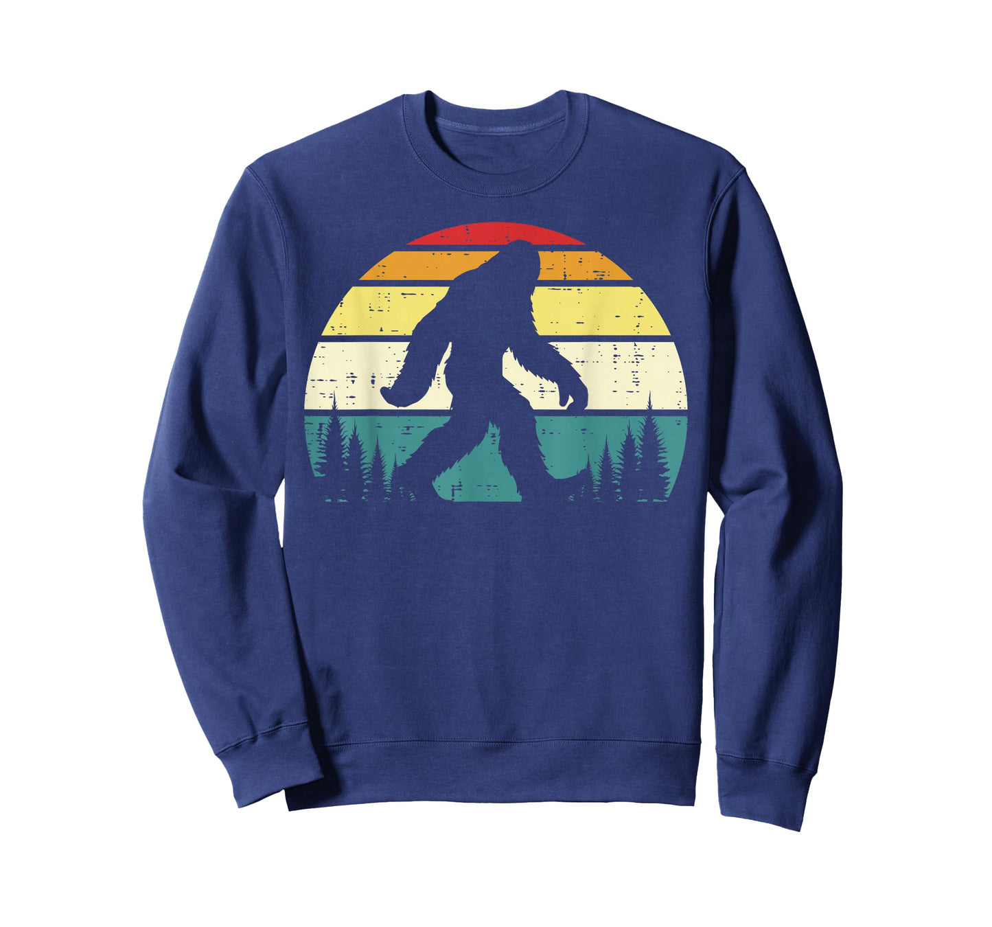Bigfoot Sasquatch Silhouette Sunset Retro Men Women Kids T-Shirt