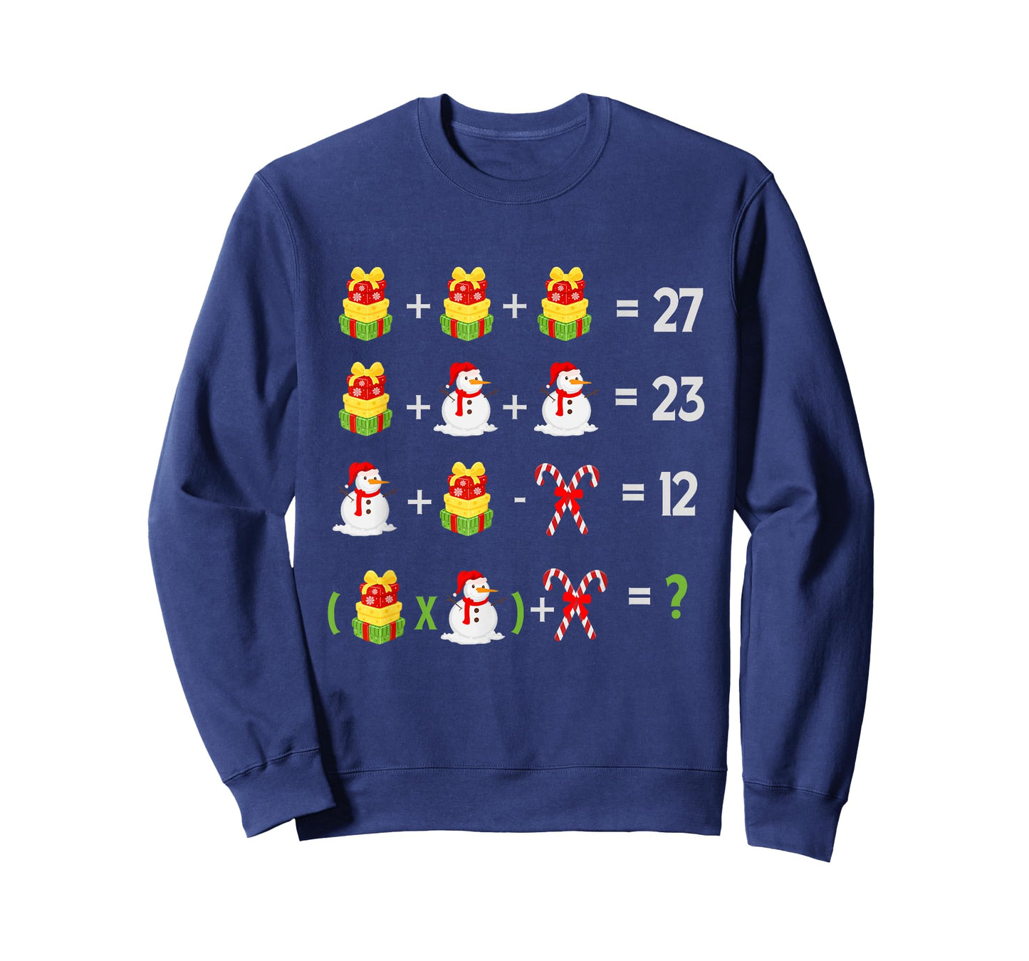 Christmas 67 Funny Teacher Math Snowman and Red Candy T-Shirt