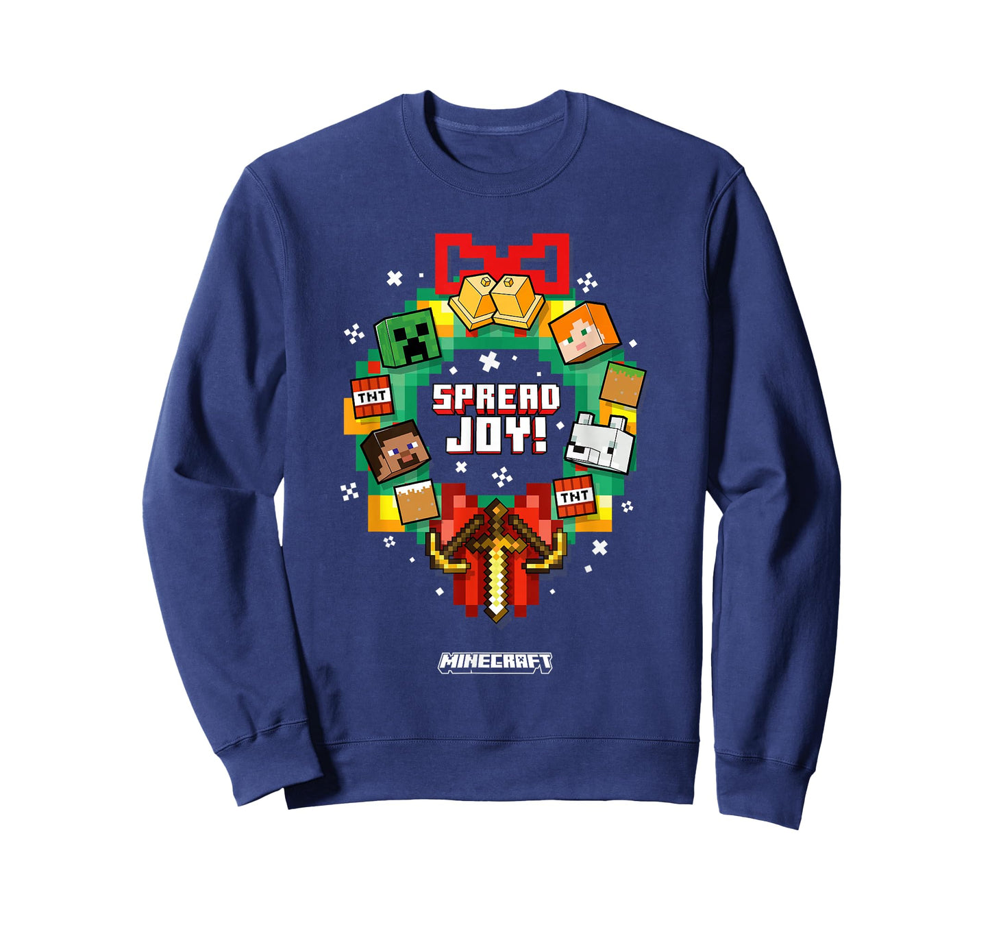 Minecraft Christmas Spread Joy! Xmas Crown Group Shot T-Shirt