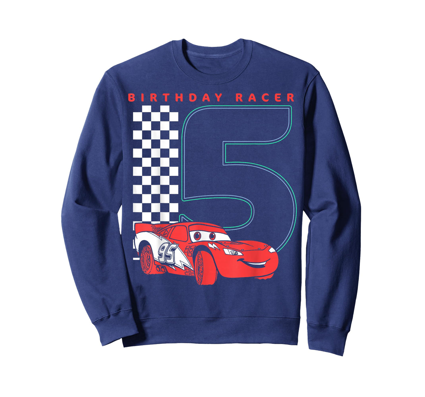 Disney Pixar Cars 5th Birthday Racer McQueen Graphic T-Shirt T-Shirt Small