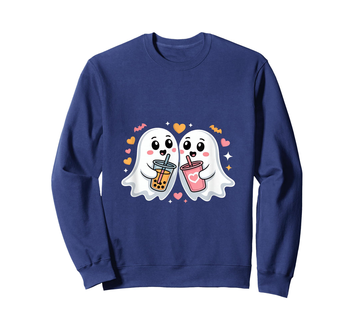 Cute Halloween Ghosts Bubble Tea Lovers T-Shirt