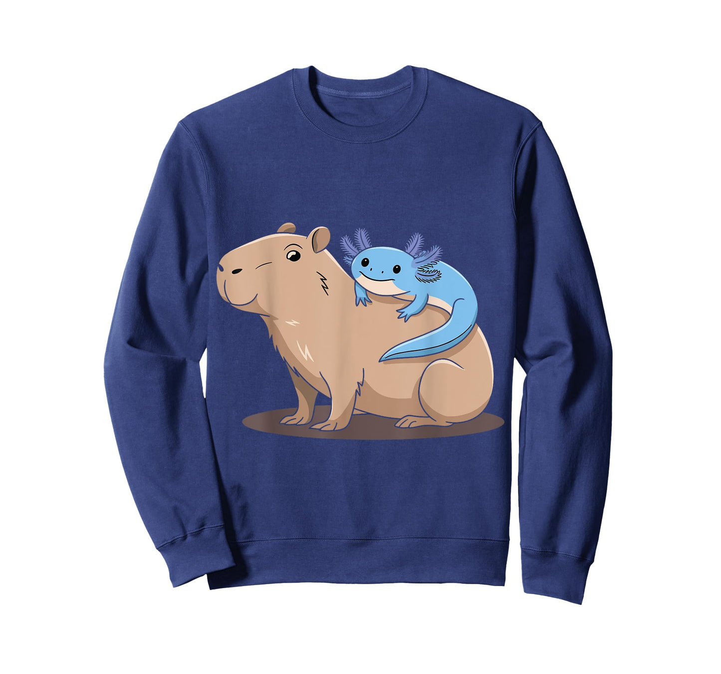Cute Kawaii Axolotl Hugging Capybara Lover Animal Boys Kids T-Shirt