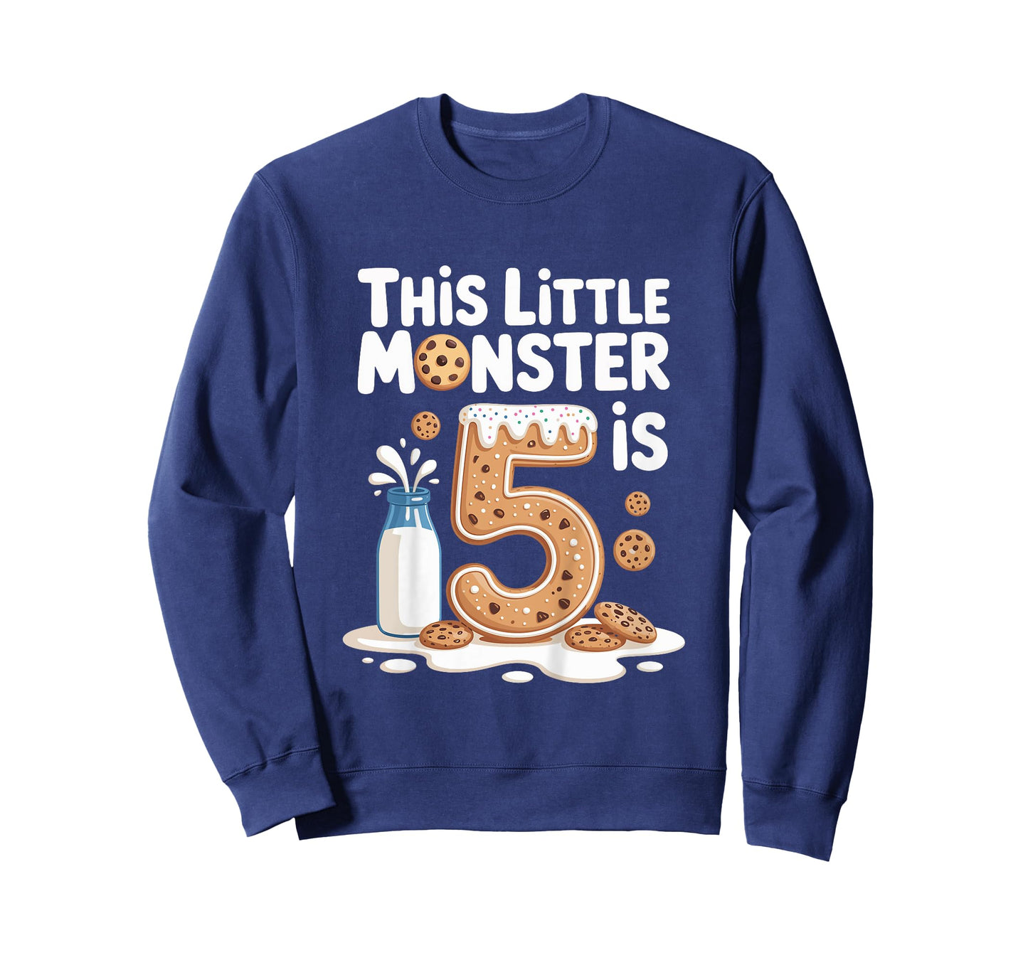 Kids This Cute Monster is 5 Cute Cookie 1st Birthday T-Shirt