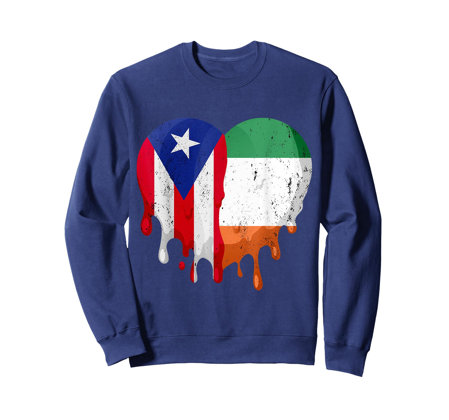 Puerto Rico Ireland Flag Heart Citizen Grown Patriot Country T-Shirt