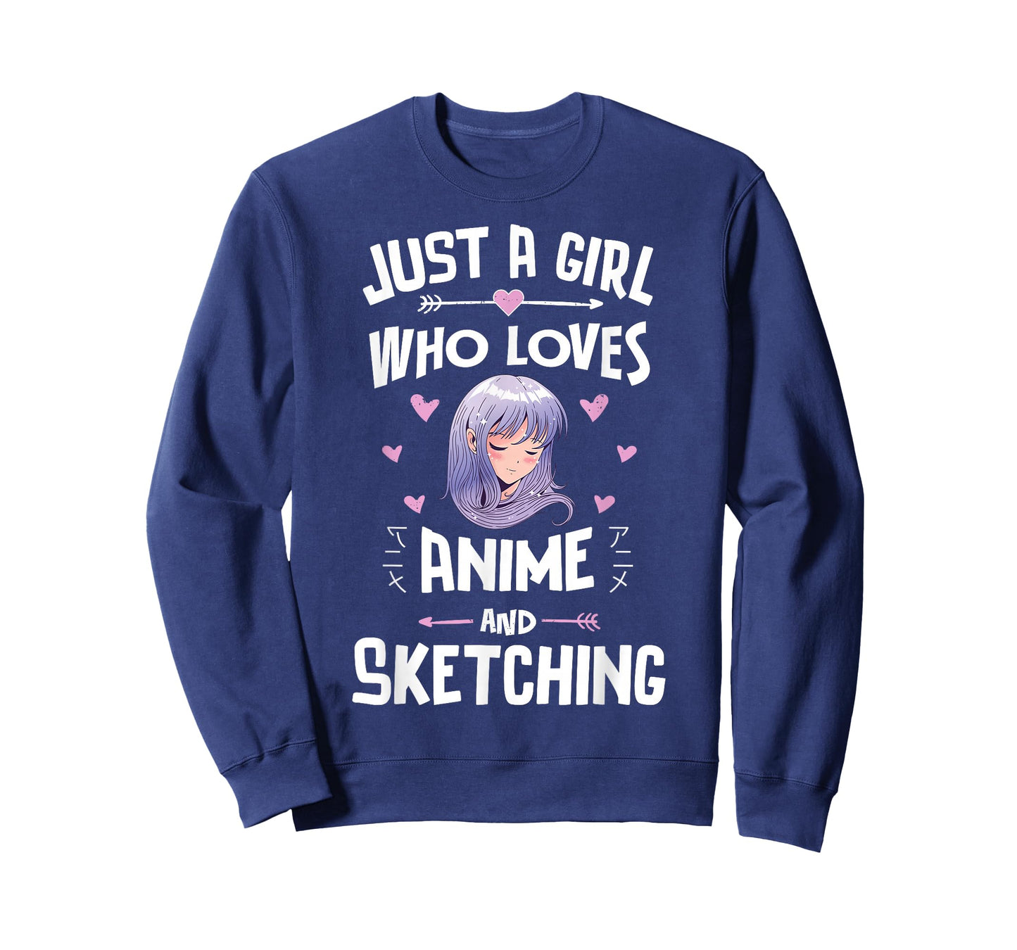 Just A Girl Who Loves Anime And Sketching Women Girls T-Shirt