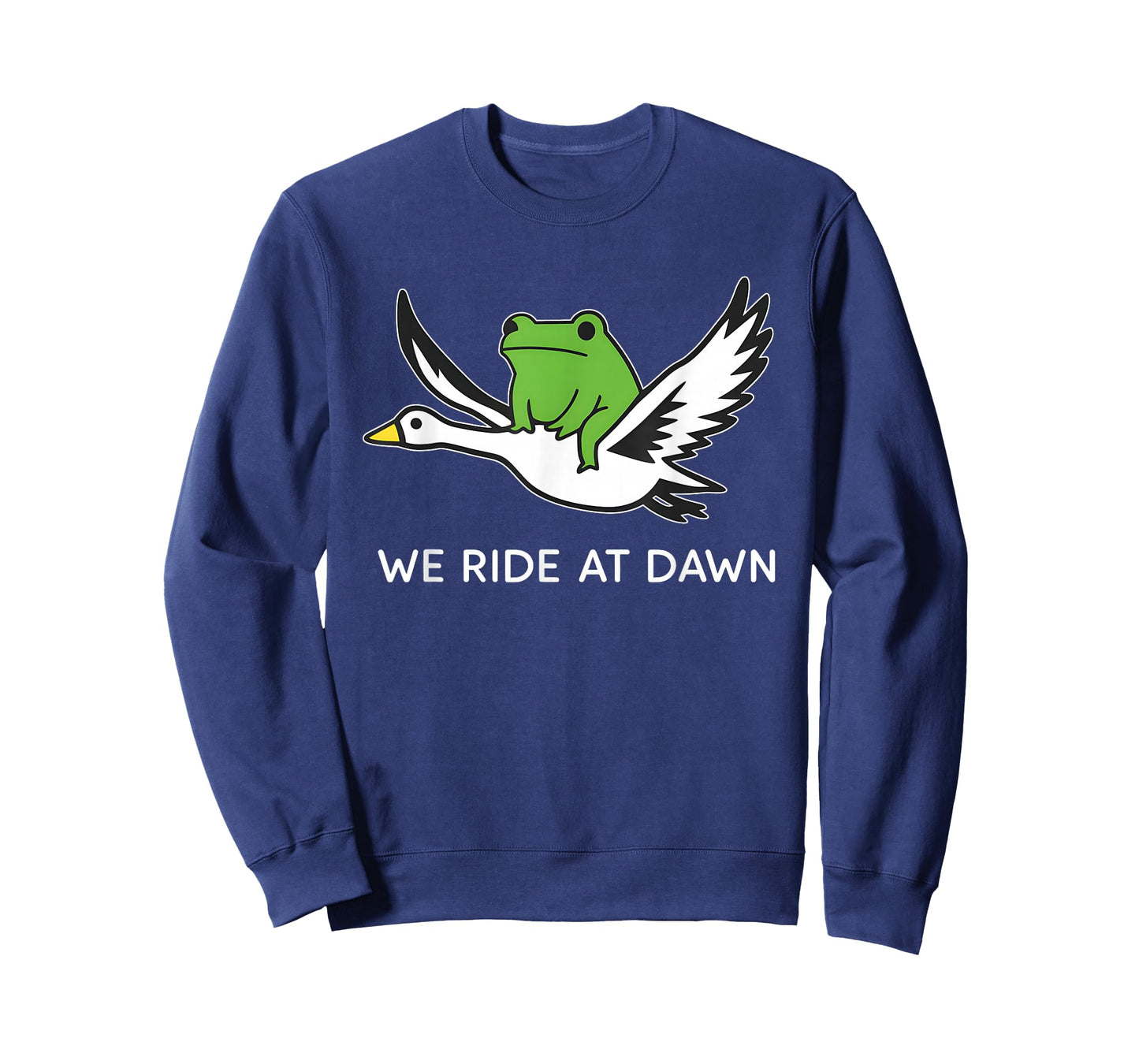 We Ride at Dawn Funny Frog Riding Goose Meme Animal T-Shirt