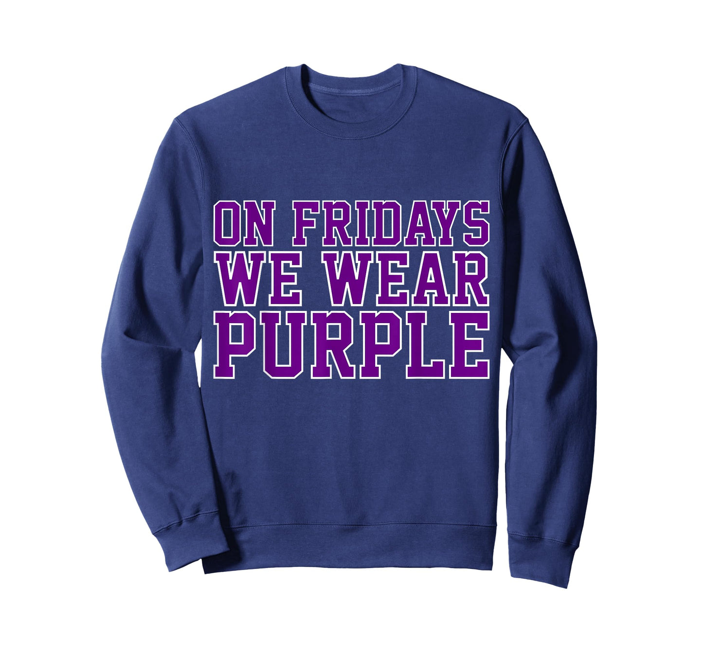 On Fridays We Wear Purple High School Football Team Pride T-Shirt