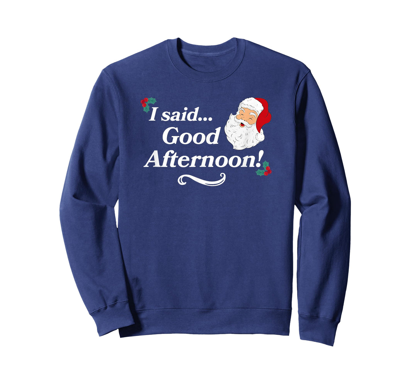 Gifts For Christmas Movie Lovers Funny Spirited Said Good Afternoon Holiday Christmas T-Shirt - Women's Black Casual Letter Print Crew Neck Short Sleeve T-Shirt - Small