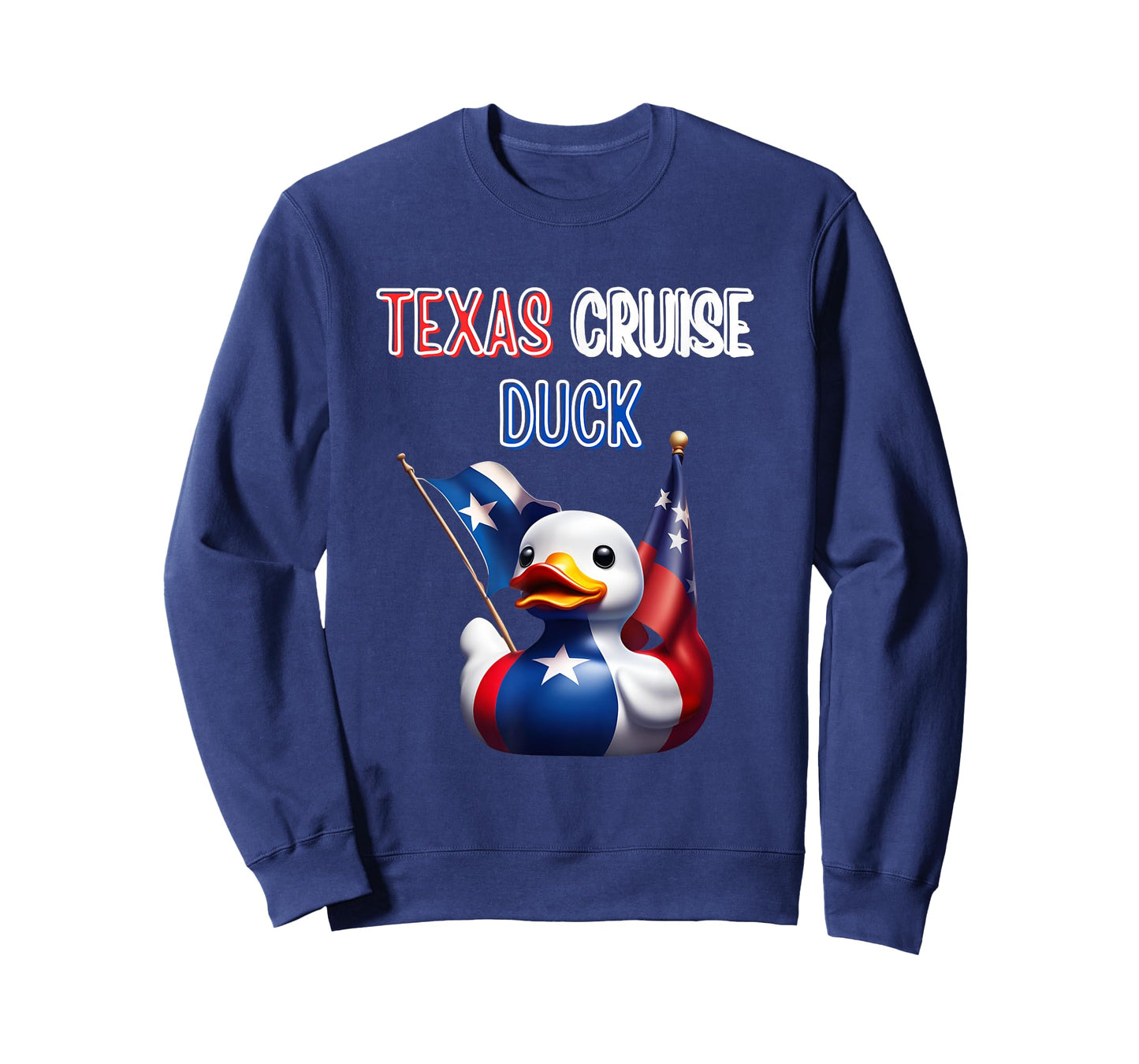 Texas Cruise Duck Red White Blue Star Flag Proud Costume T-Shirt