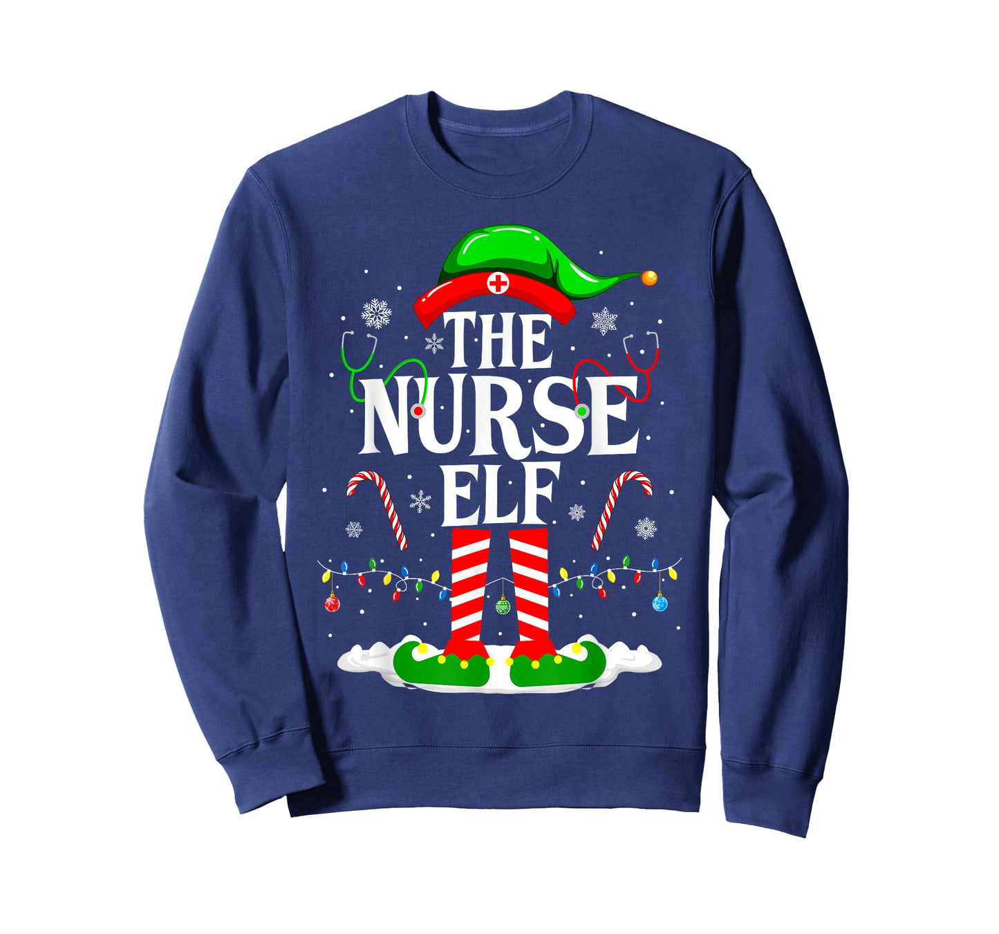 The Nurse Elf Christmas Cute Elf Nursing Christmas Nurse T-Shirt