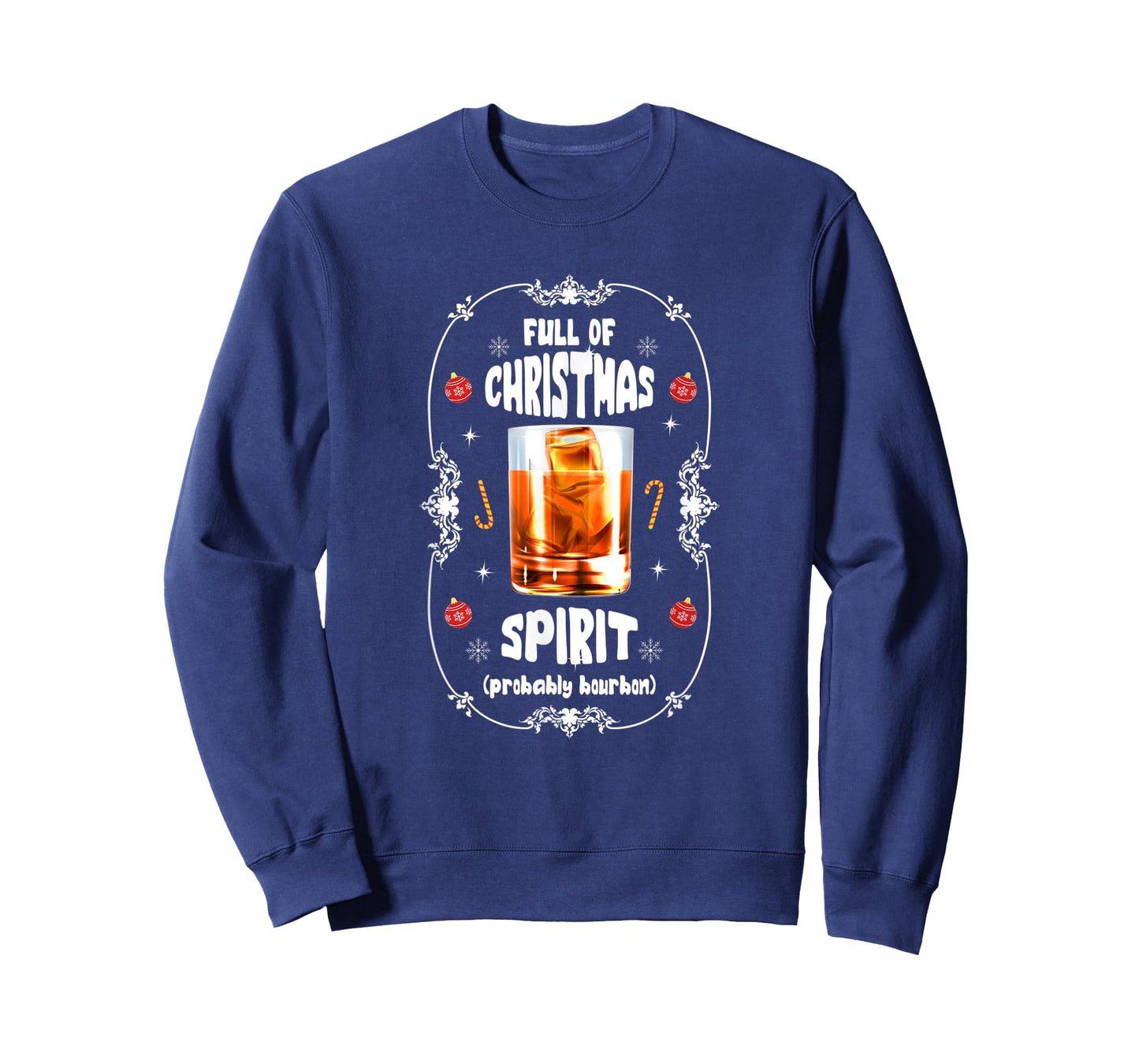 Christmas Fir Tree With Bourbon Ugly Xmas Bourbon T-Shirt