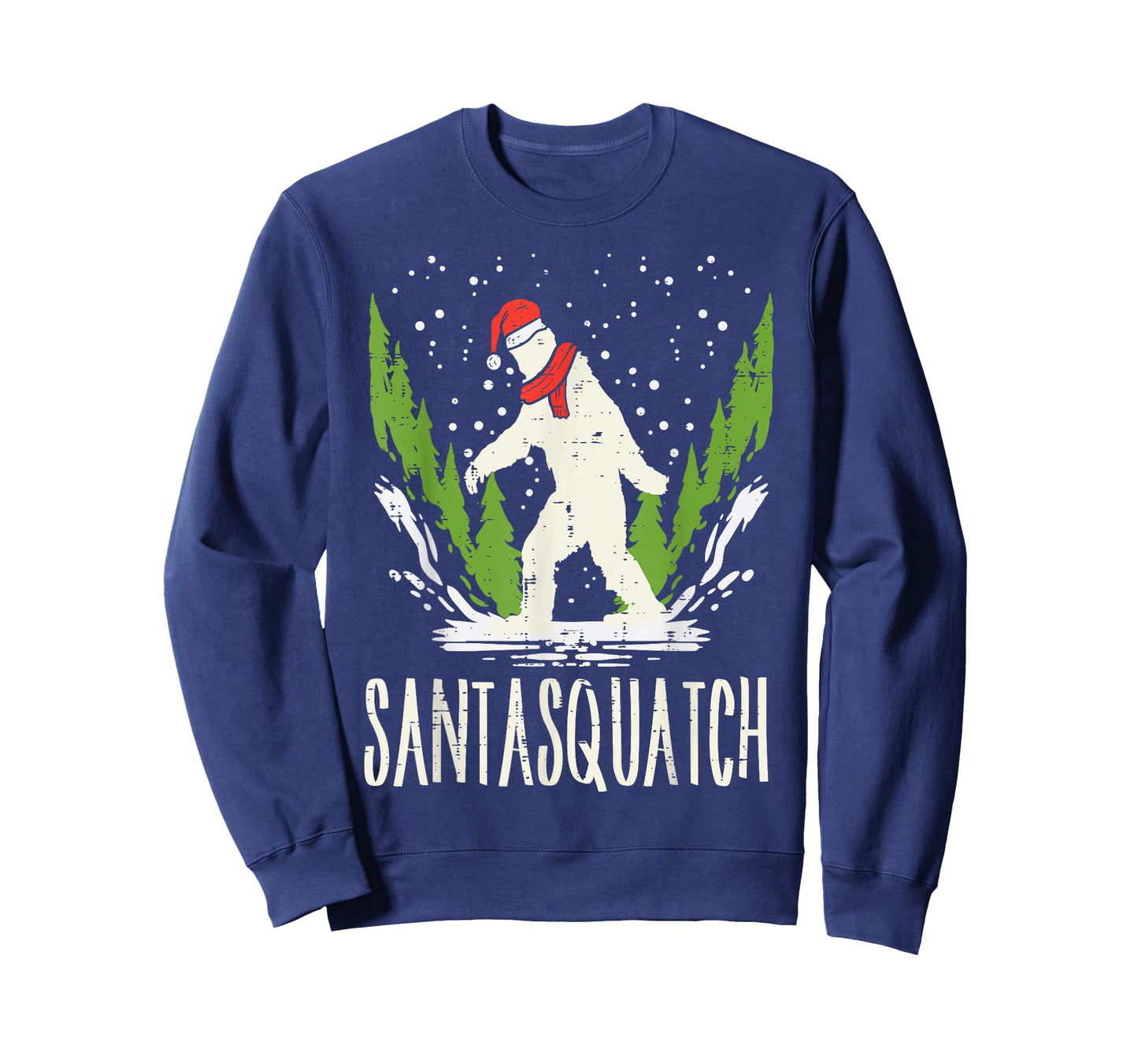 Bigfoot Sasquatch Santa Squatch Christmas Xmas Pajama PJ T-Shirt
