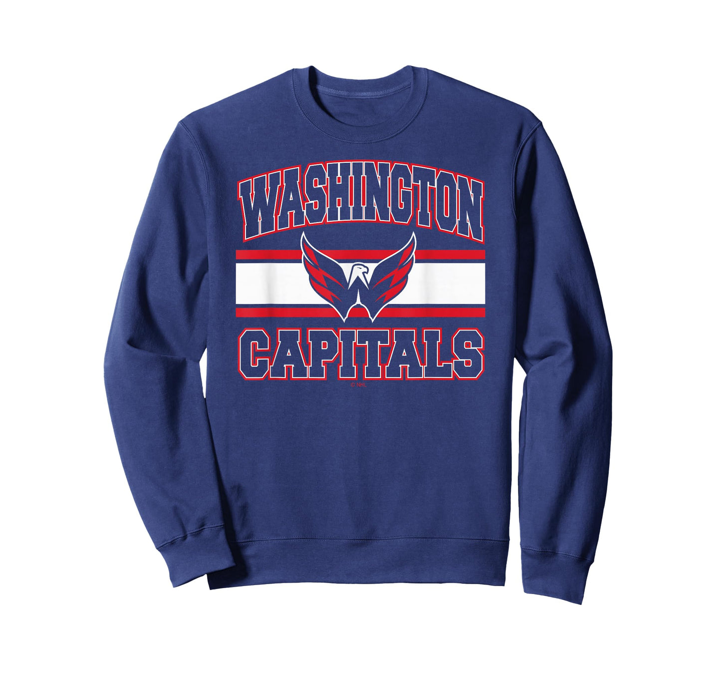 Washington Capitals Stripe Navy Officially Licensed T-Shirt