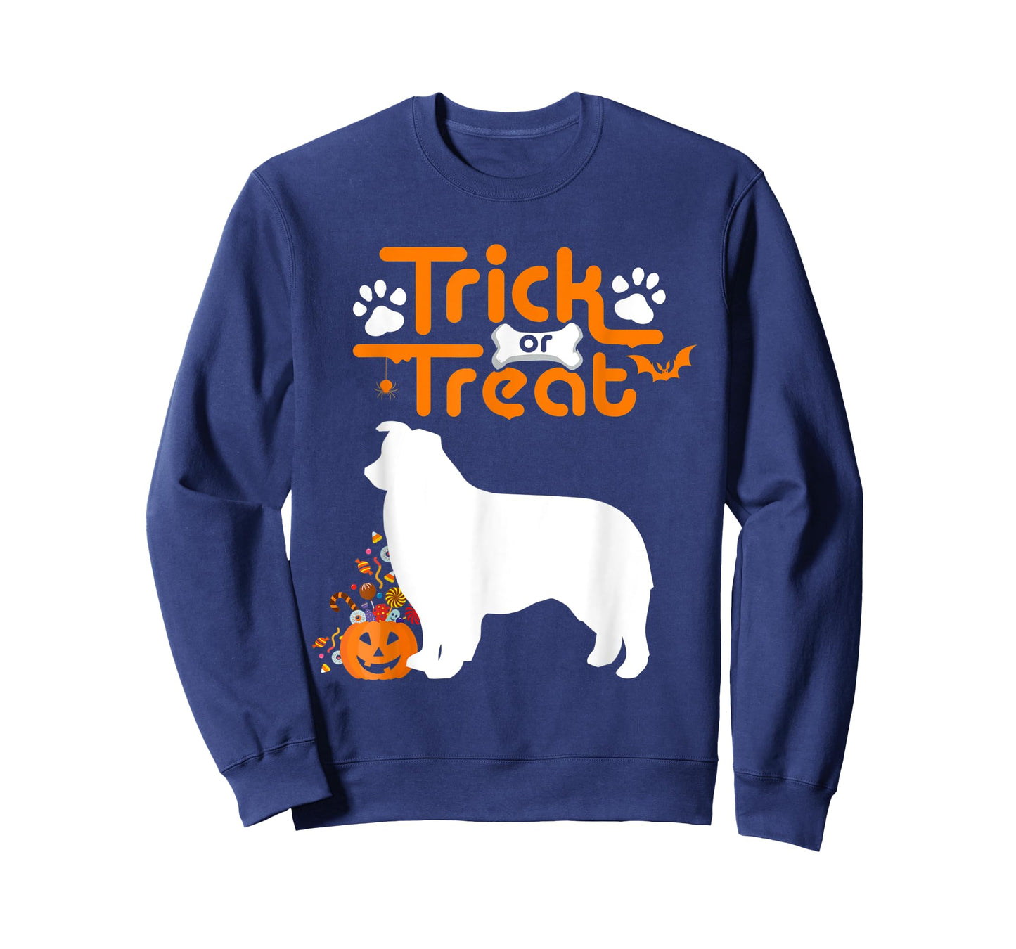Trick Or Treat Australian Shepherd Dog Aussie Halloween Men Women Kids T-Shirt