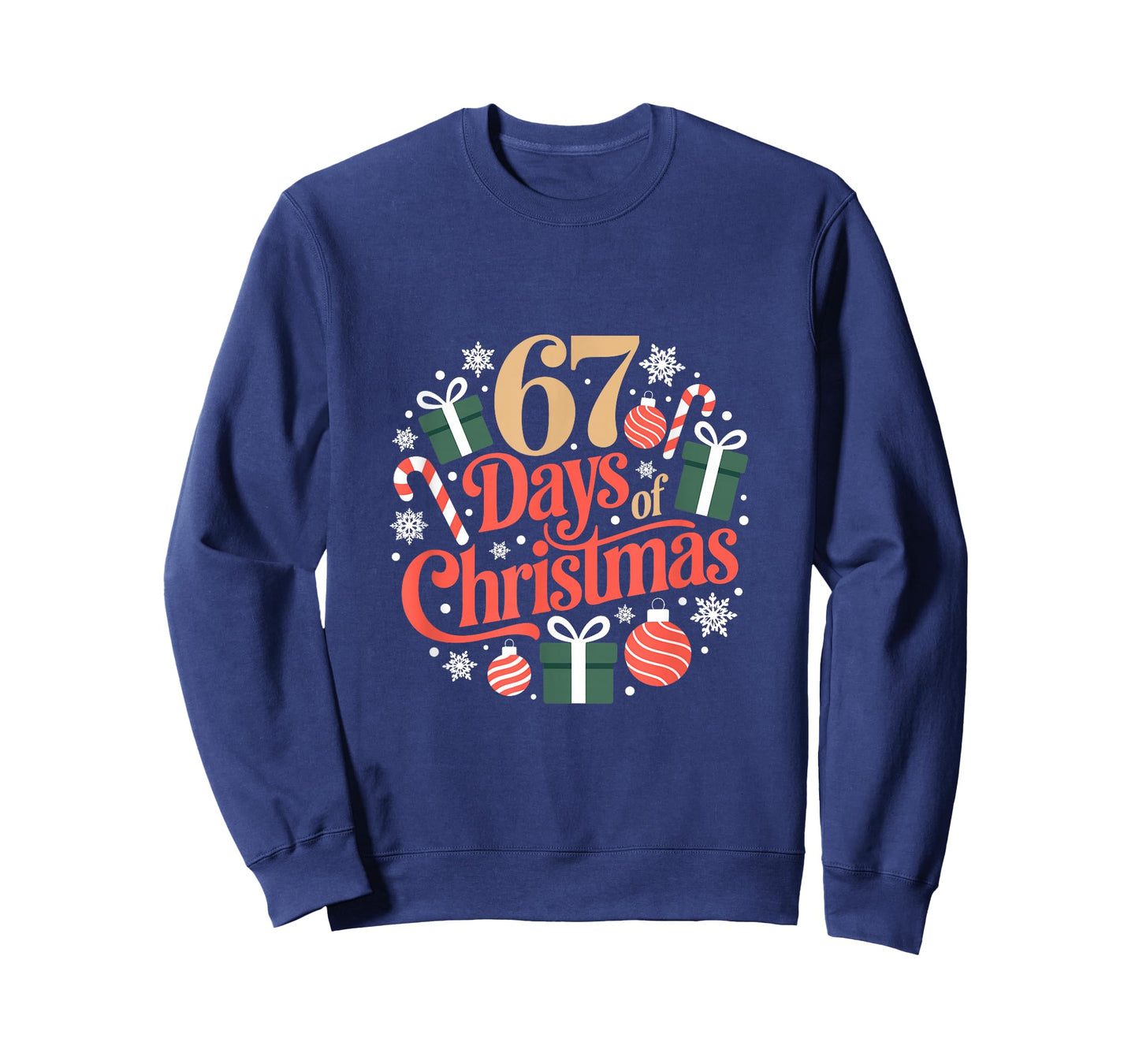 Six Seven Days of Christmas Holiday Countdown Funny 67 T-Shirt