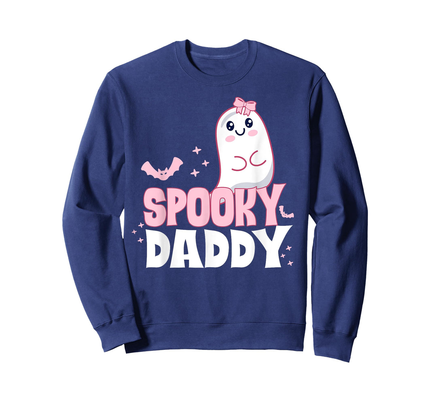Spooky Daddy Family Cute Pink White Ghost Boo Halloween T-Shirt