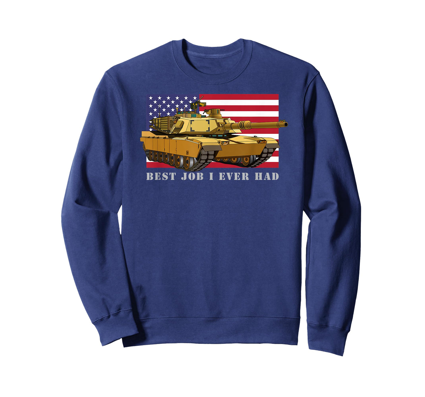 M1A2 Abrams Tank Tanker Best Job I Ever Had American Flag T-Shirt