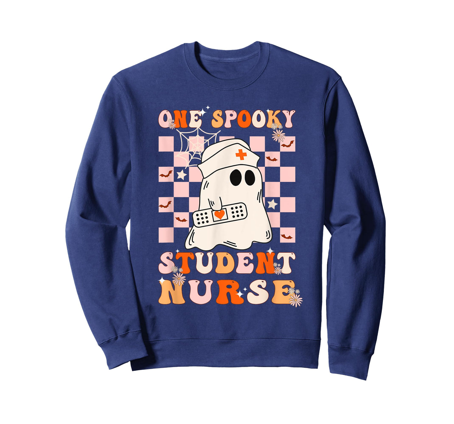 Groovy One Spooky Student Nurse Ghost Halloween Nursing T-Shirt