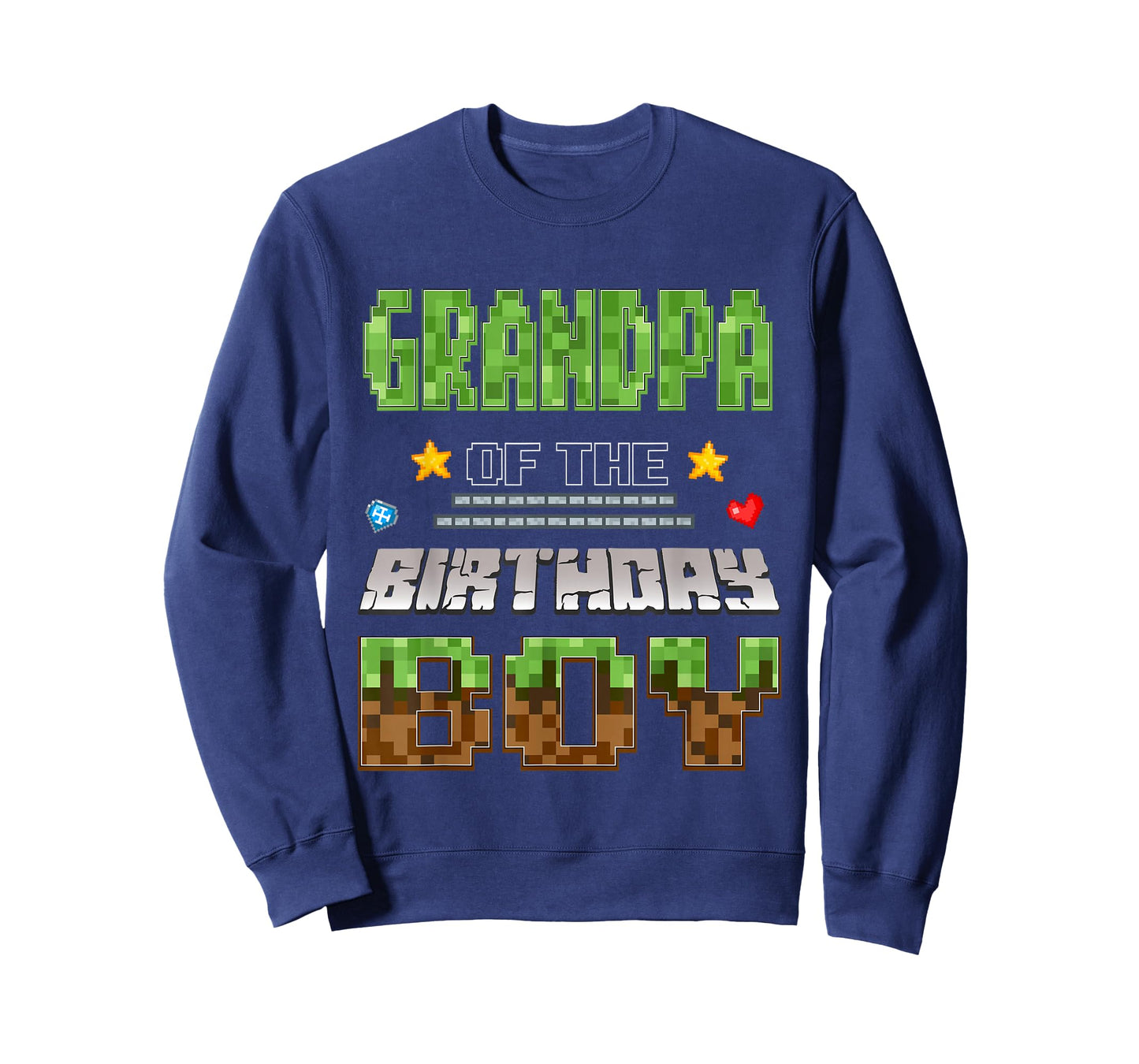 Grandpa of The Birthday Boy Video Gamer Pixel Birthday Party T-Shirt