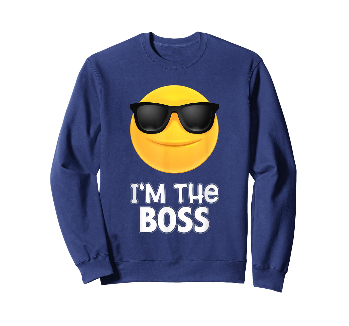 I'm The Boss Sunglasses Emoticon SHIRT - Kiss Face Tee T-Shirt