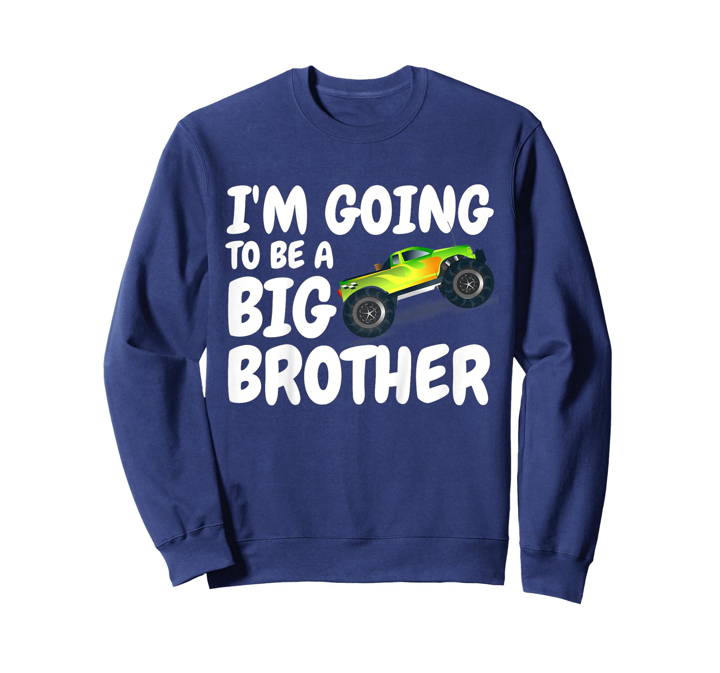 Kids I'm Going To Be A Big Brother Announcement Monster Truck Car T-Shirt