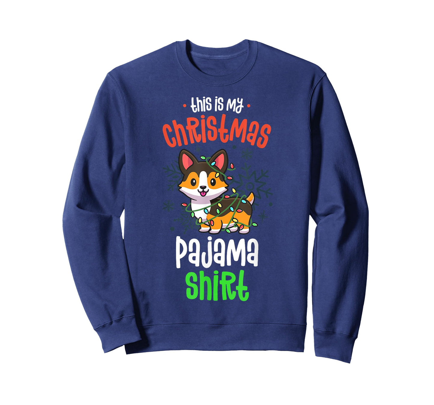 This Is My Christmas Pyjama Shirt Tricolour Corgi Pjs Xmas T-Shirt