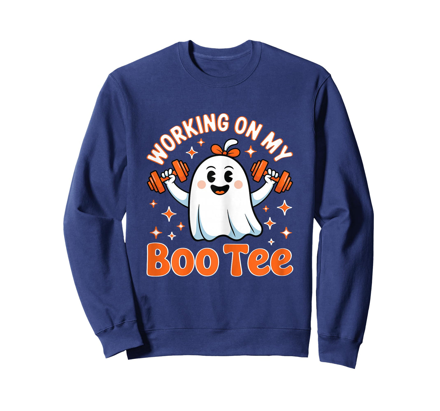 Working on My Boo Tee Funny Gym Halloween Workout for Women T-Shirt