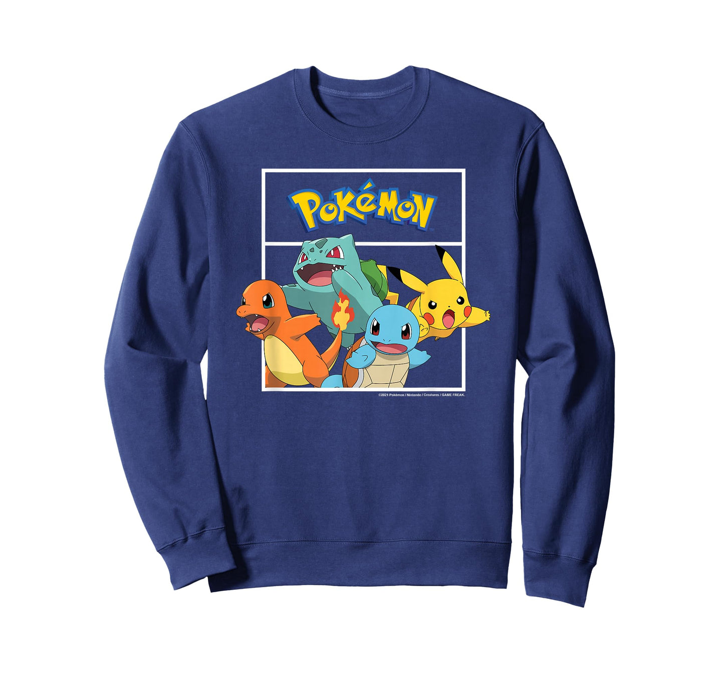 Pokémon - Pikachu Charmander Bulbasaur Squirtle Kanto Group T-Shirt