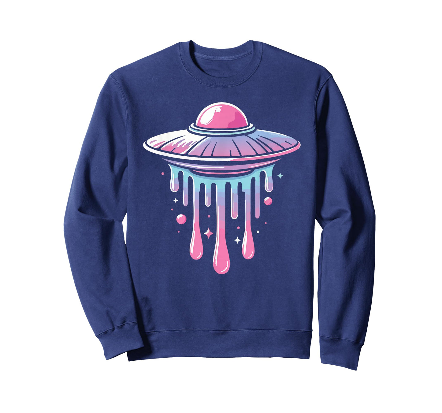 Drip Spaceship Graphic – Cosmic Alien Aesthetic T-Shirt