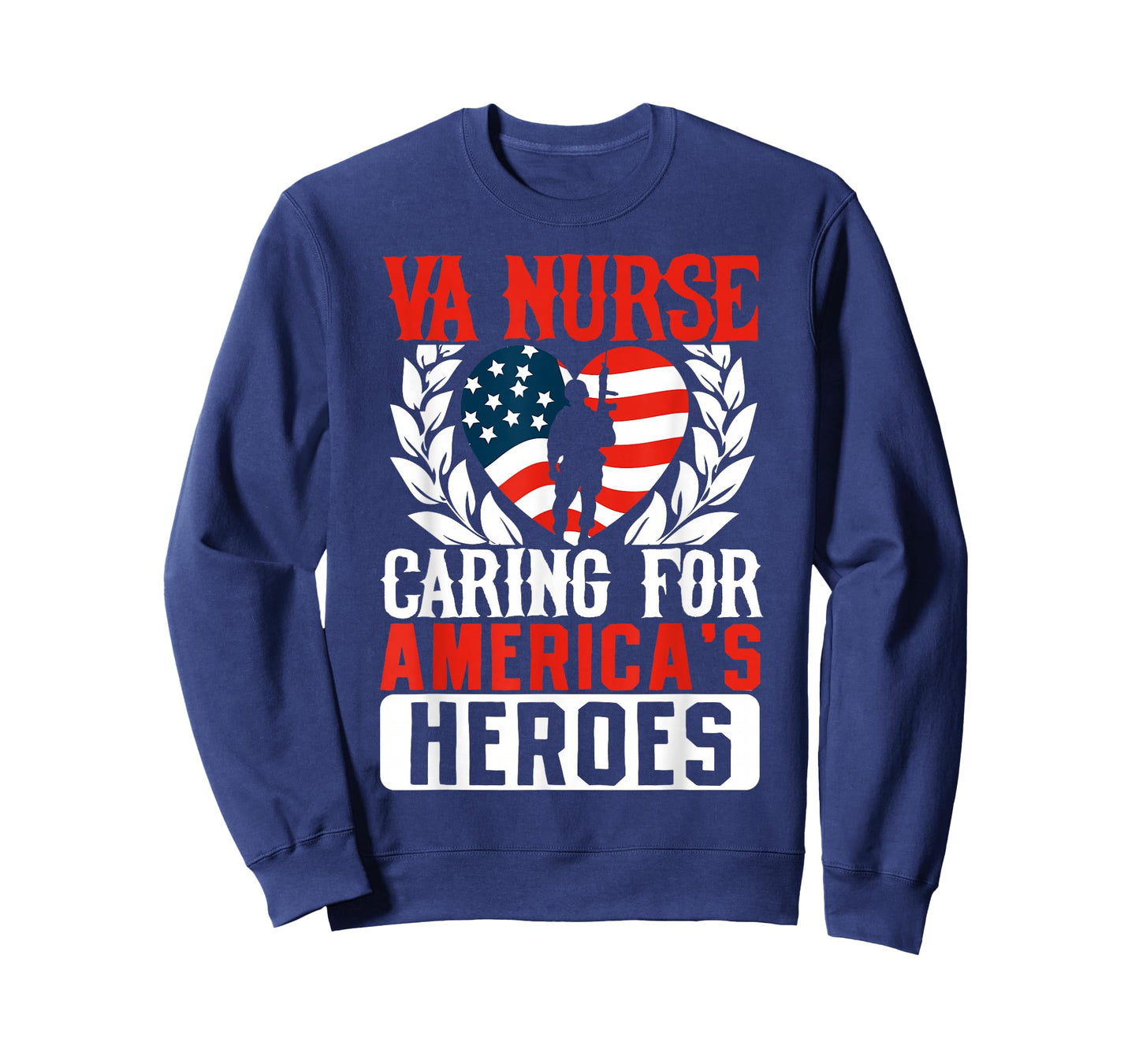 Va Nurse Americas Heros Merica US Flag Patriot Veterans Day T-Shirt