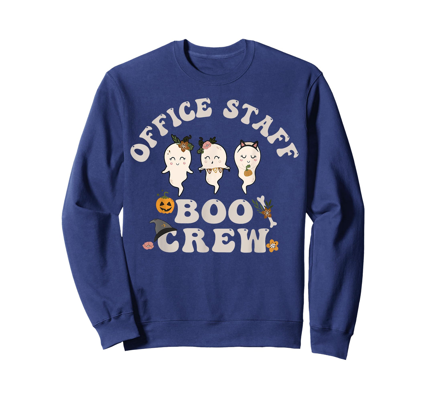 Halloween Office Staff Boo Crew Cute Ghost Fall Office Squad T-Shirt