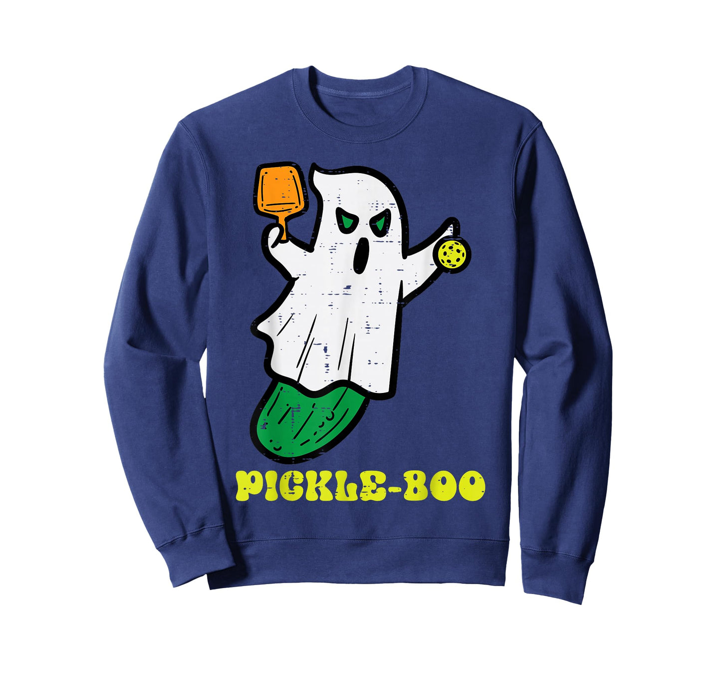 Halloween Pickleball Pickle Boo Ghost Costume Men Women Kids T-Shirt