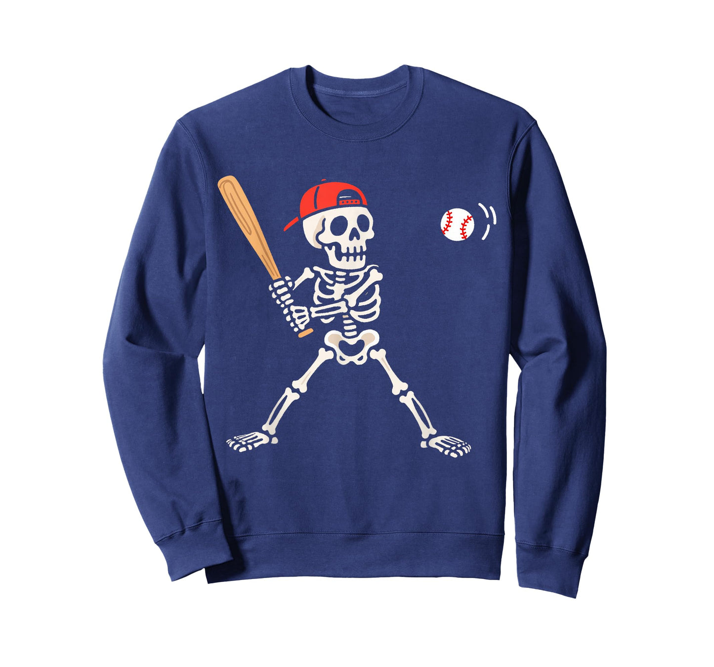 Spooky Skeleton Playing Baseball Halloween Sports Boys Kids T-Shirt