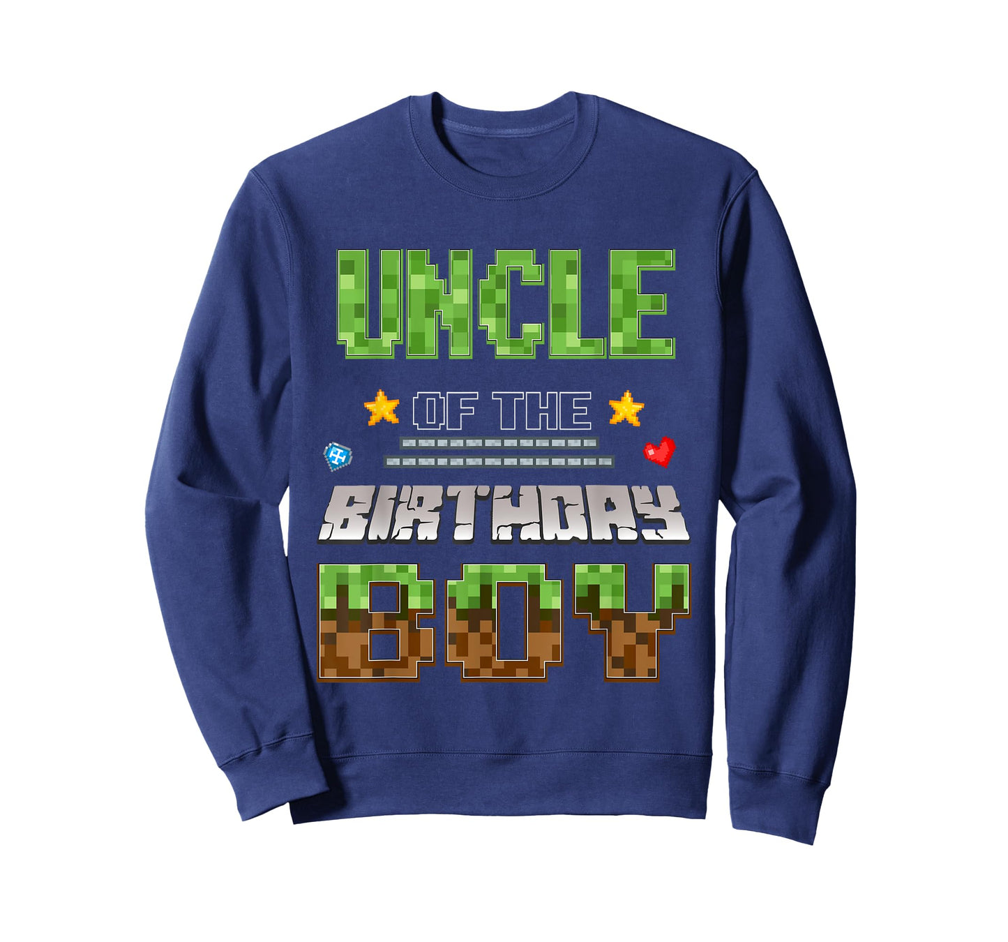 Uncle of The Birthday Boy Video Gamer Pixel Birthday Party T-Shirt