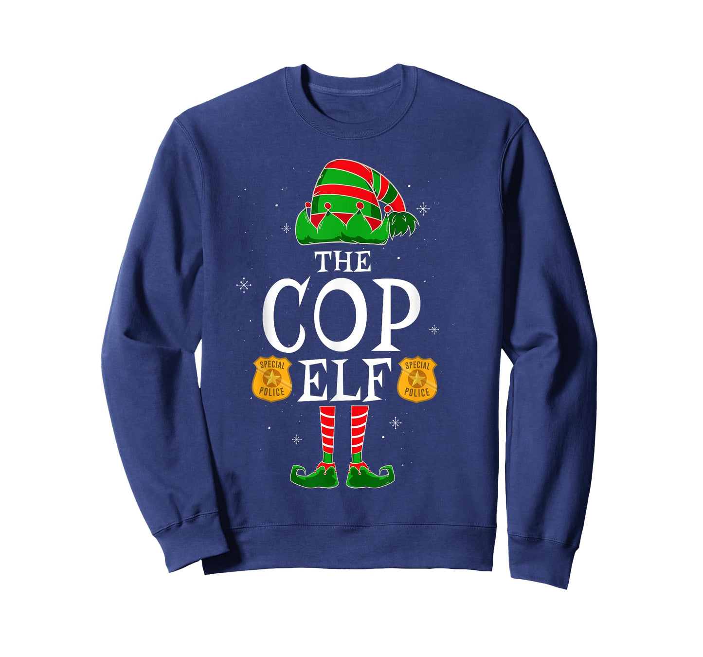 The Cop Elf Group Matching Family Christmas Police Officer T-Shirt