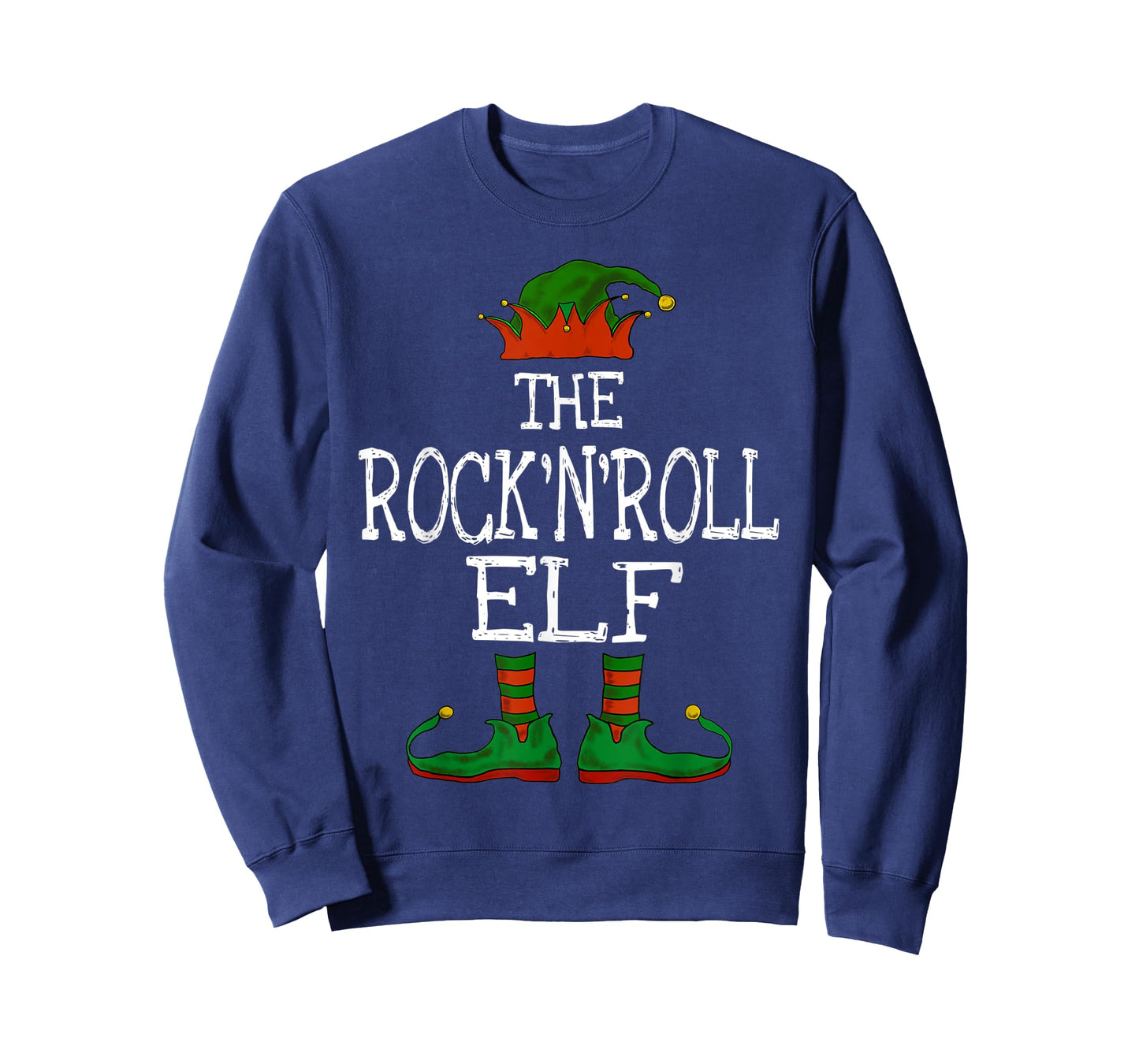 The Rock'n'Roll Elf Family Matching Funny Christmas Gift T-Shirt