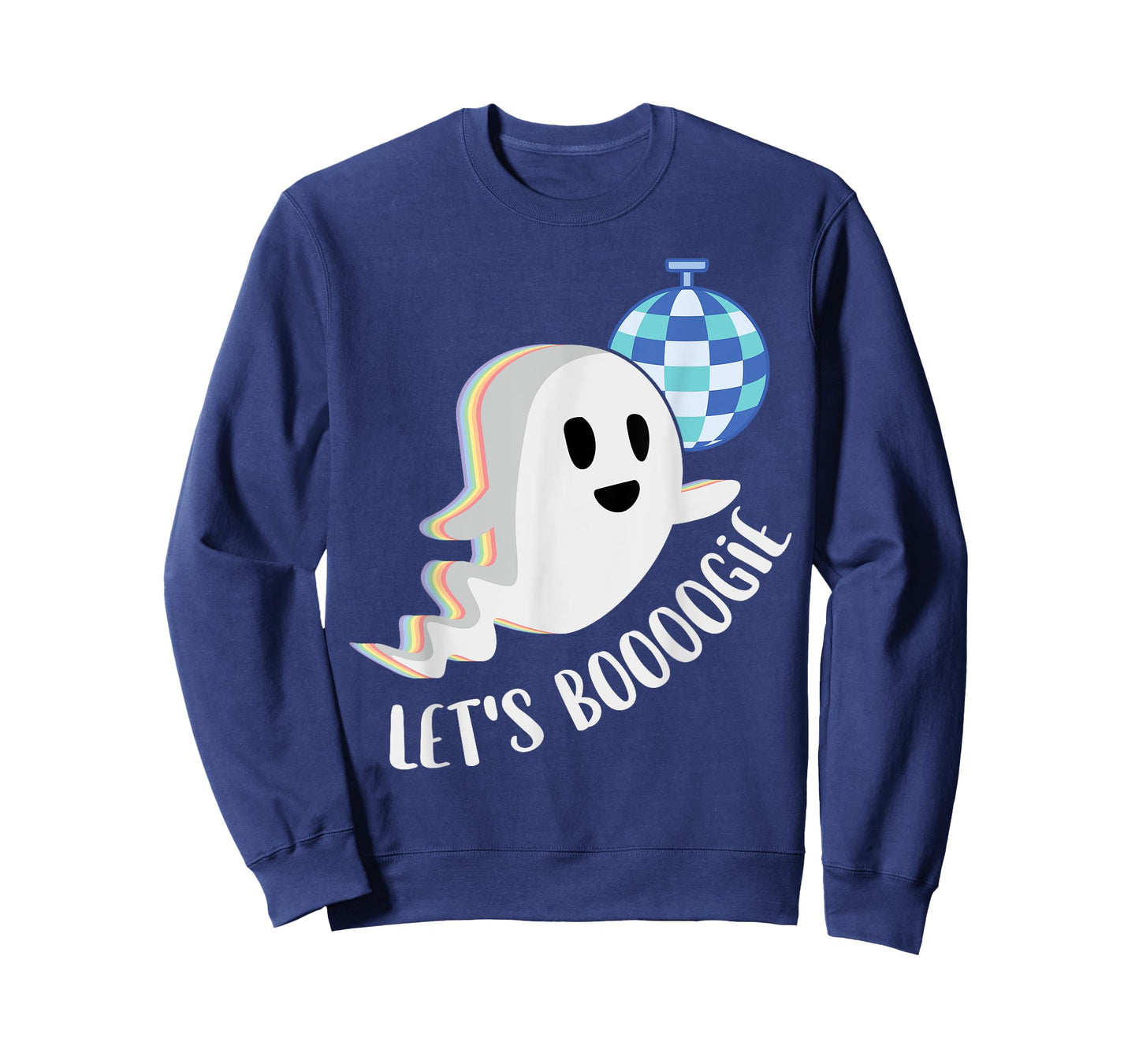 Let's Boogie Funny Cute Ghost Boo Groovy Disco Dance Pun T-Shirt