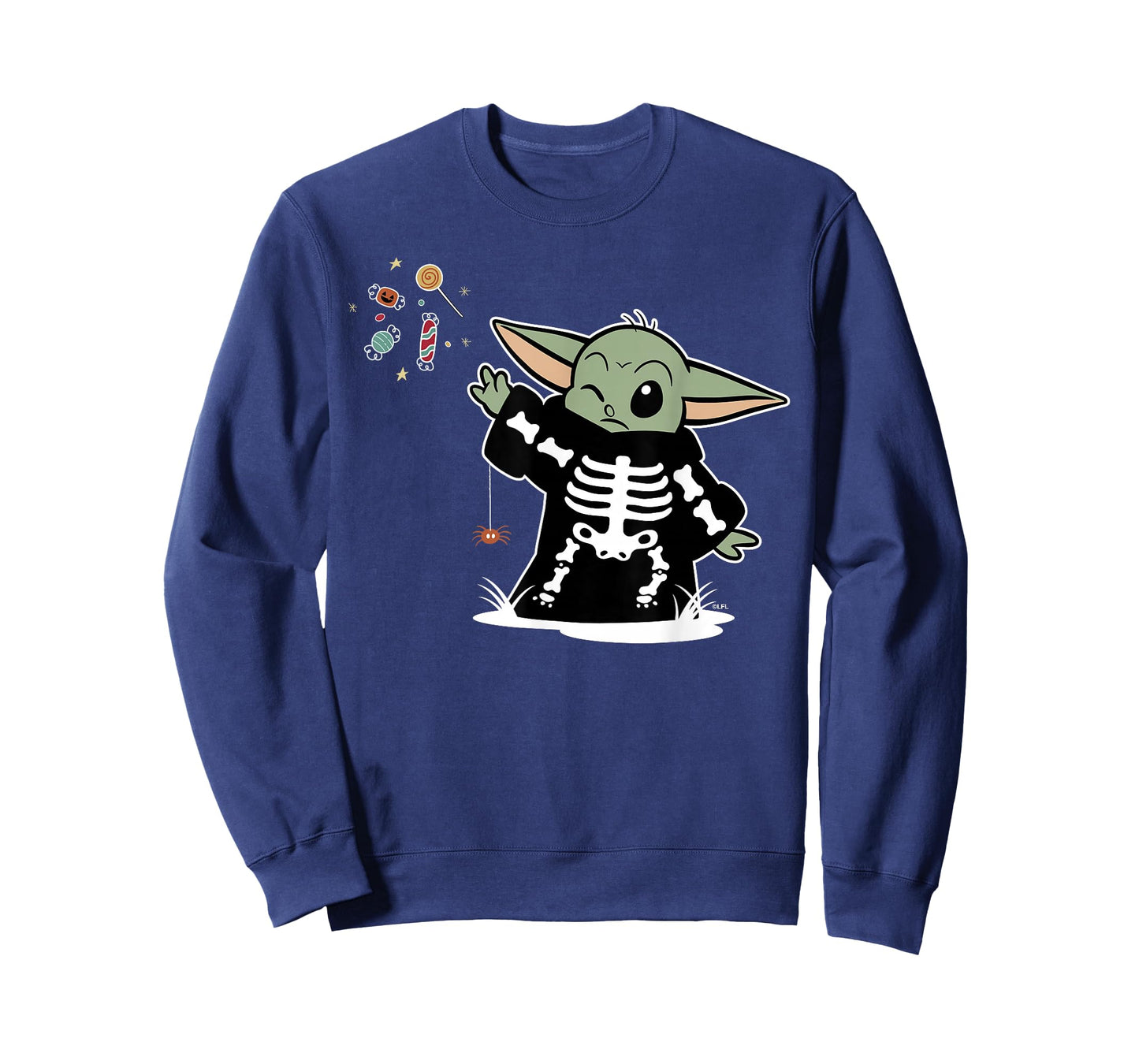 Star Wars Grogu Halloween Skeleton Costume Force Float Candy T-Shirt