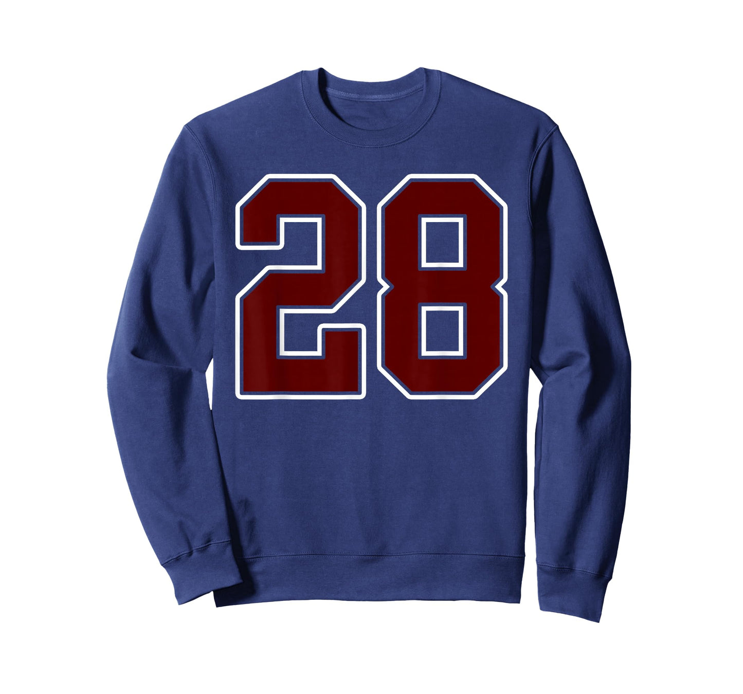 Maroon and White Number 28 Jersey Player Uniform #28 Fan T-Shirt