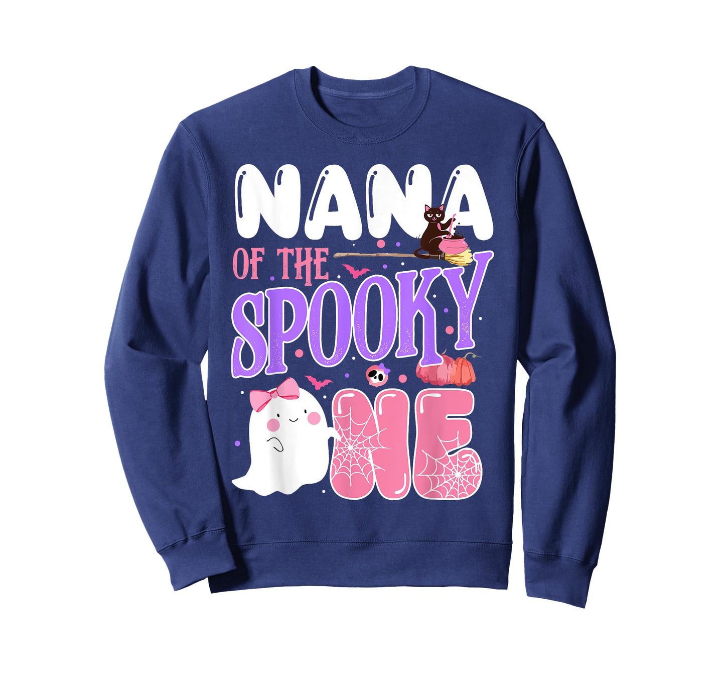Nana Of The Spooky One 1st Birthday Halloween Pink Ghost T-Shirt